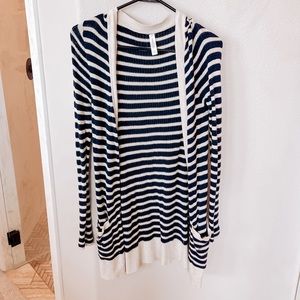 Striped oversized cardigan